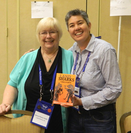 Nancy and Lisa at Bouchercon Booksigning